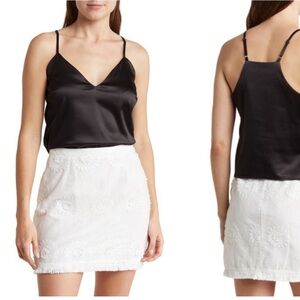 Walter Baker Hollis Top in Black Satin Size XS